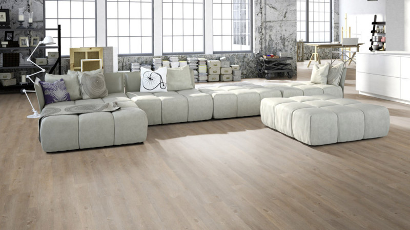 Skaben Suelo vinílico macizo Life 30 Roble rústico Greige 1 Lama Adhesivo main product photo