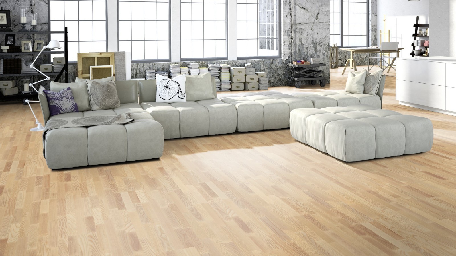 Tarkett Parkett Pure Natur Esche 3-Stab-Schiffsboden Proteco Natura