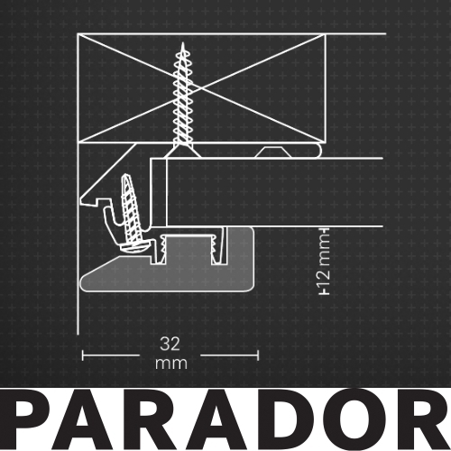 Parador ClickBoard End moulding AL Alu look
