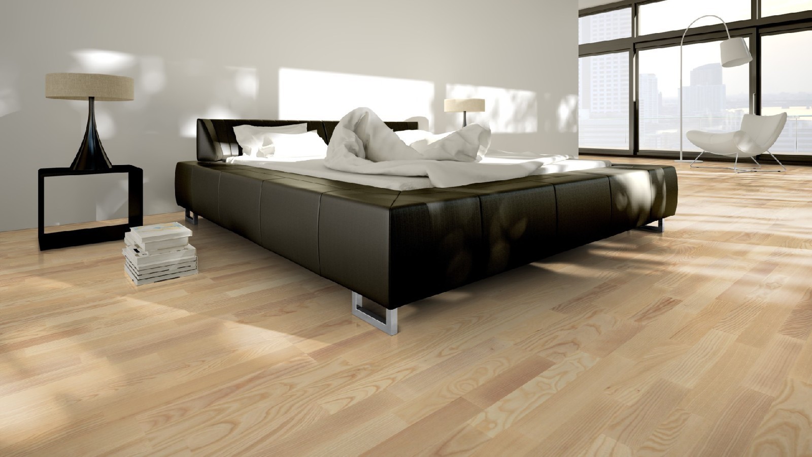 Tarkett Parkett Pure Natur Esche 3-Stab-Schiffsboden Proteco Lack