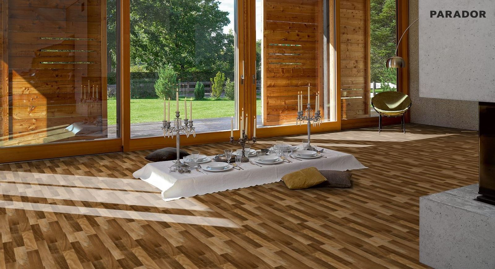 Parador Laminat Classic 1050 Nußbaum Antik 3-Stab Schiffsboden