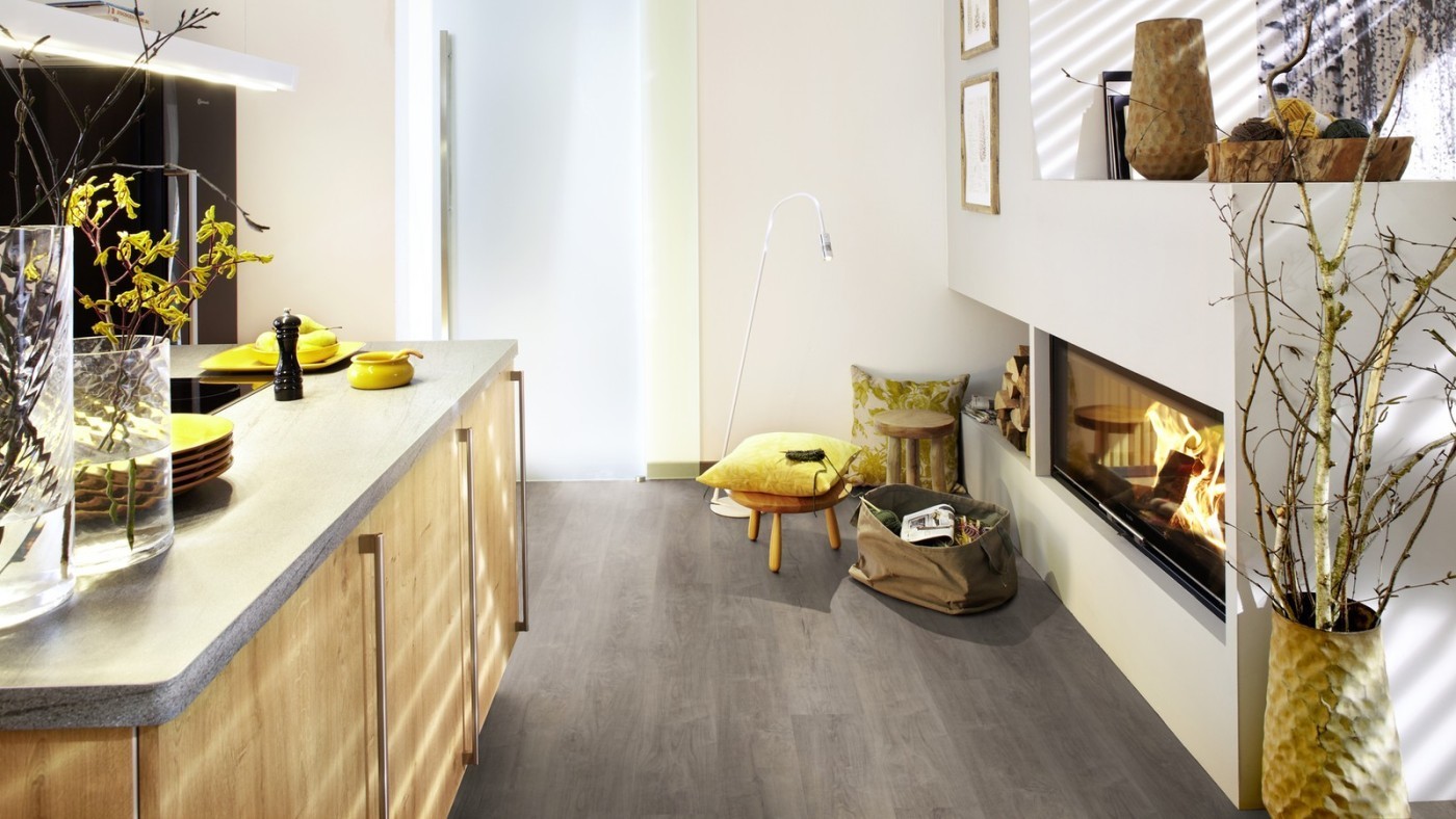 Wineo Designboden 600 Wood Aurelia Grey 1-Stab-Landhausdiele zum kleben