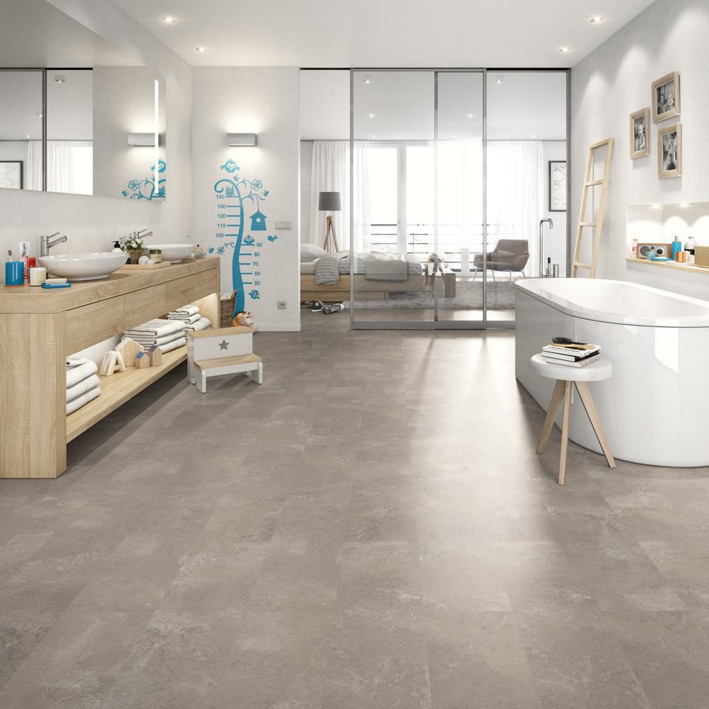 Egger Home Designboden Design+ Stein grau Fliesenoptik 4V