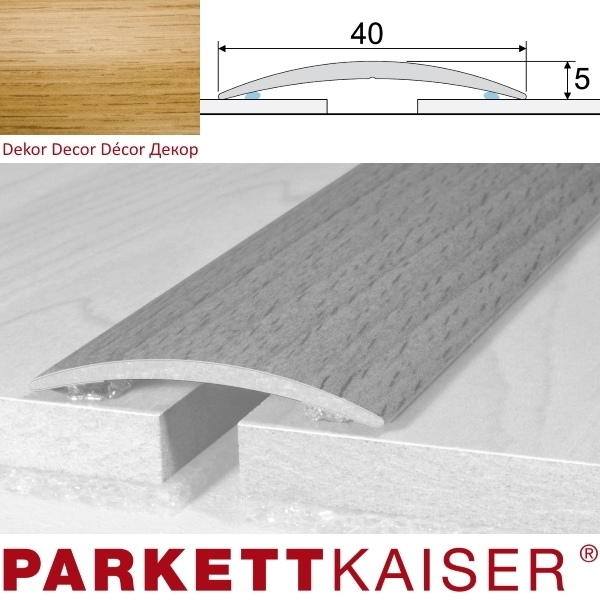 Brebo Perfil de transición A13 autoadhesivo Oak aluminum veneered 270 cm main product photo