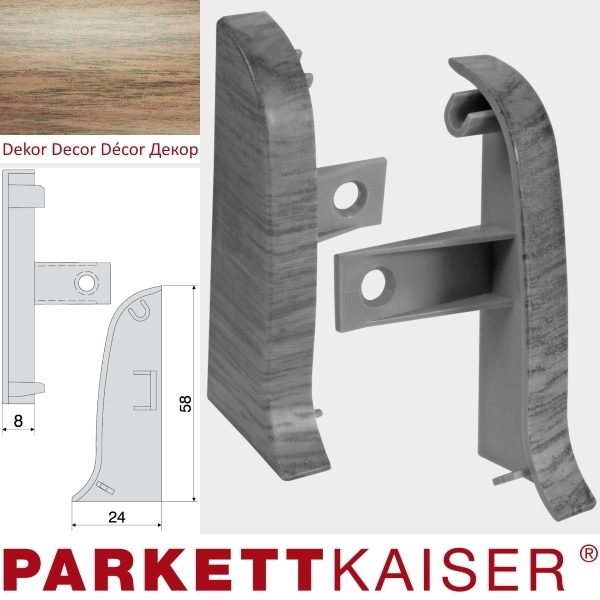 Brebo Endkappe links und rechts QUE Merbau