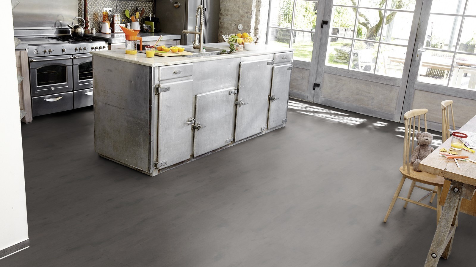 Tarkett Laminate Loft 832 Concrete Dark Tile 4V