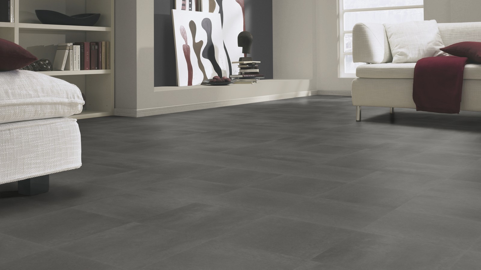 Tarkett Vinyl flooring Starfloor Ceramic Black Venezia Tile