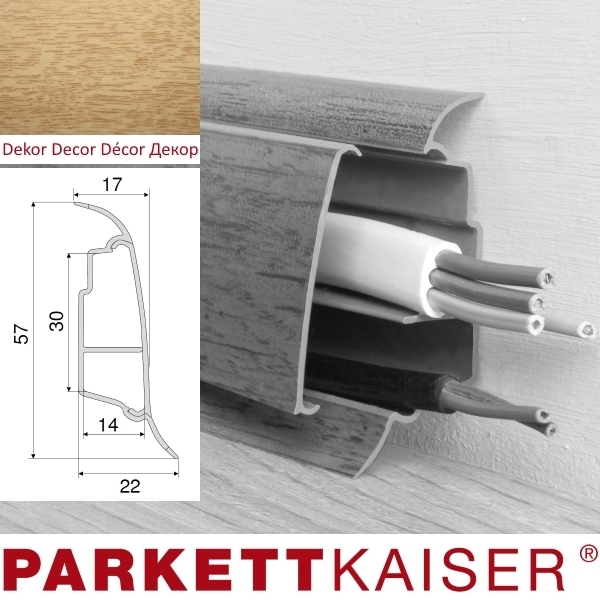 Passende Sockelleiste QUE Eiche Sand matt 250 cm main product photo