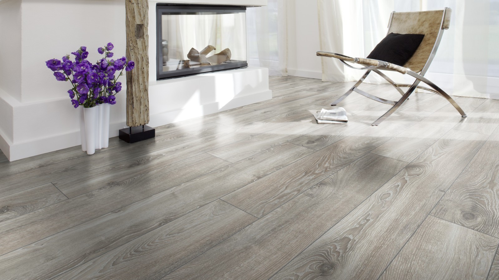 Laminat Wide Highland Eiche Silber D4797 1-Stab Landhausdiele 4V Breite 188mm