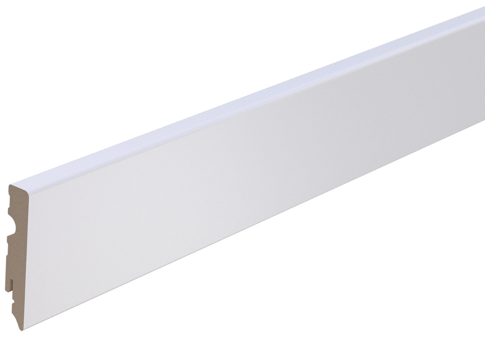 Brebo Elegant white skirting board 10 cm high foiled