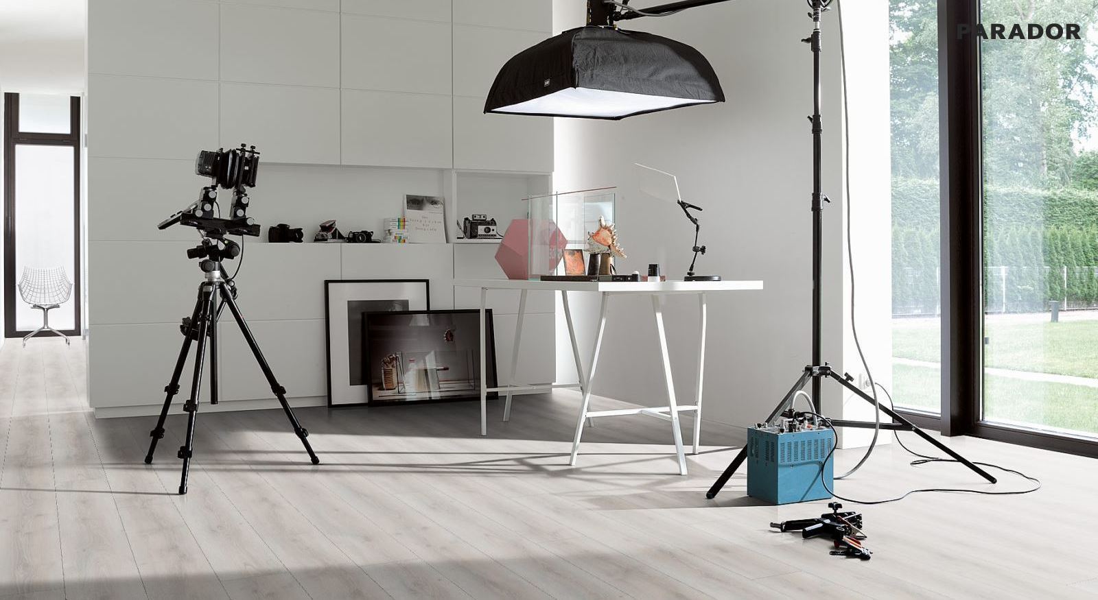 Suelo laminado de Parador Trendtime 6 Roble Askada Blanco Calizo Lama 4V