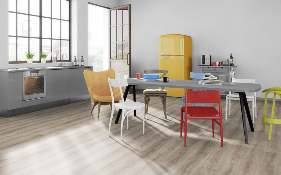 Egger Home Designboden Design+ Eiche dezent weiss 1-Stab Landhausdiele 4V