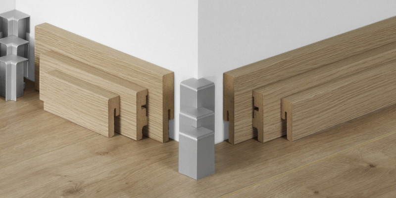 Parador Universal external corners type 2 for skirting board SL 3/6/18 Alu look main product photo
