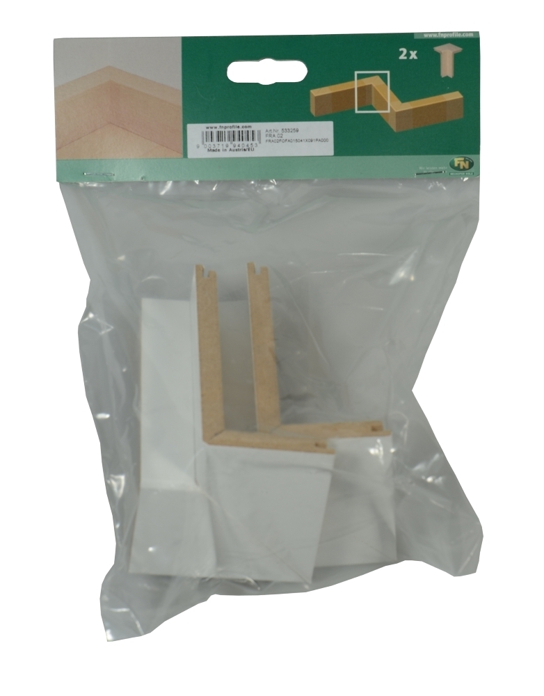 Esquinas interiores Brebo para listón de cobertura de tubos Blanco 41x91 mm