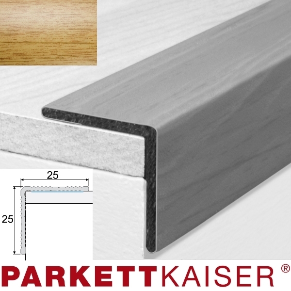 Brebo Winkelprofil A40 selbstklebend Eiche hell Aluminium furniert 180 cm main product photo
