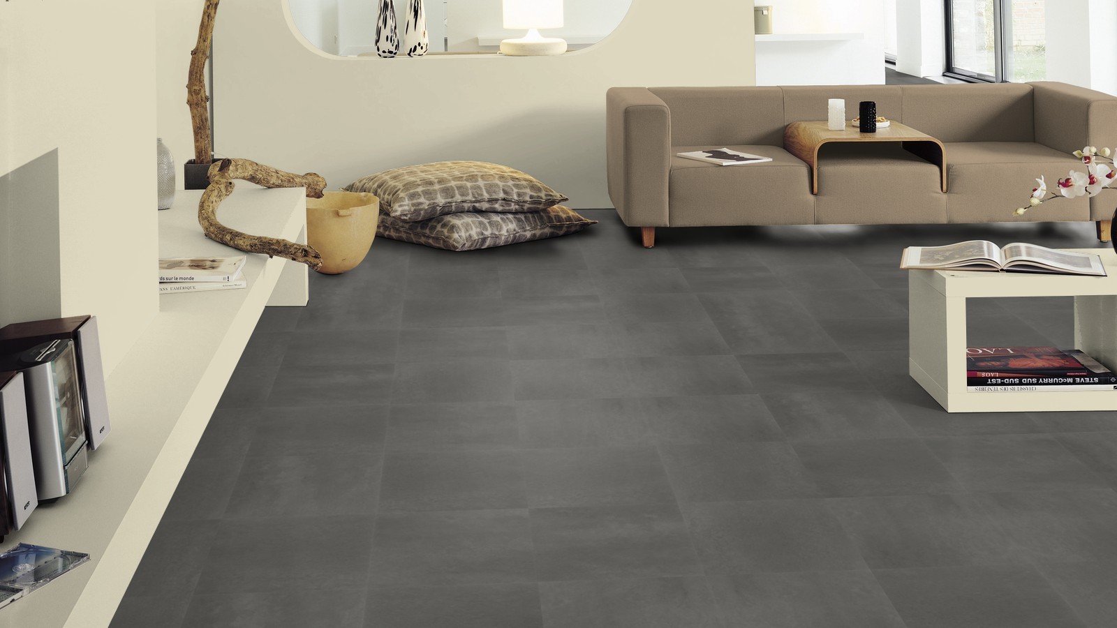 Tarkett Vinyl flooring Starfloor Ceramic Black Venezia Tile