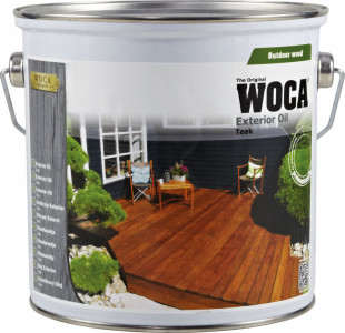 WOCA Exterior Öl Teak zum Schutz von Holzterrassendielen 2,5 L