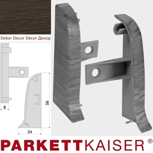 Brebo Endkappe links und rechts QUE Eiche Schwarz main product photo