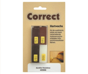 HARO Hard Wax Set for professional repair on medium and reddish wood species.