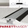 Brebo Threshold strip with black anti-slip rubber insert A10 Stainless steel aluminum anodized 93 cm