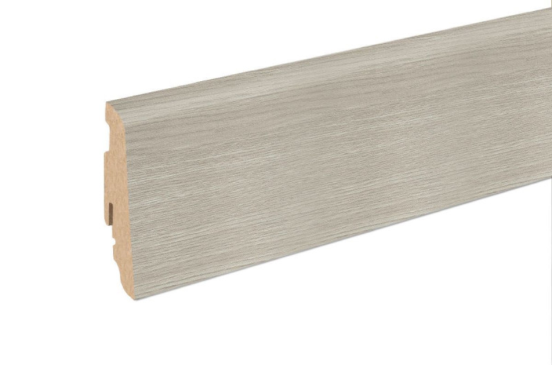 Matching Skirting board 6 cm high Oak White Grey FOEI465 240 cm main product photo