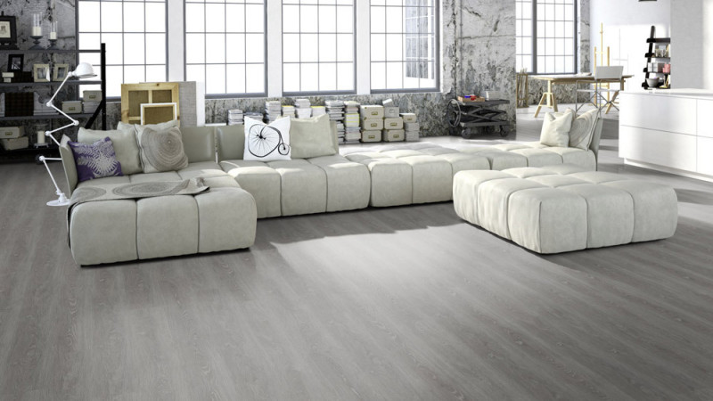 Skaben Klebe Vinylboden massiv Life 30 Eiche Classic Grau 1-Stab Landhausdiele zum kleben main product photo