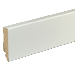 Brebo elegant white skirting board lacquered 7 cm high