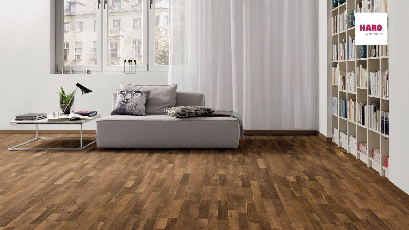 HARO Parquet 4000 Favorit Robinie ambré 3 frises main product photo