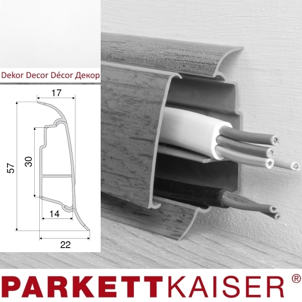Skirting board QUE White Matt 250 cm main product photo