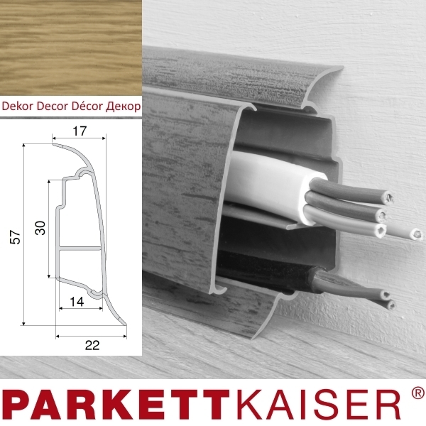 Passende Sockelleiste QUE Eiche Landhaus 250 cm main product photo