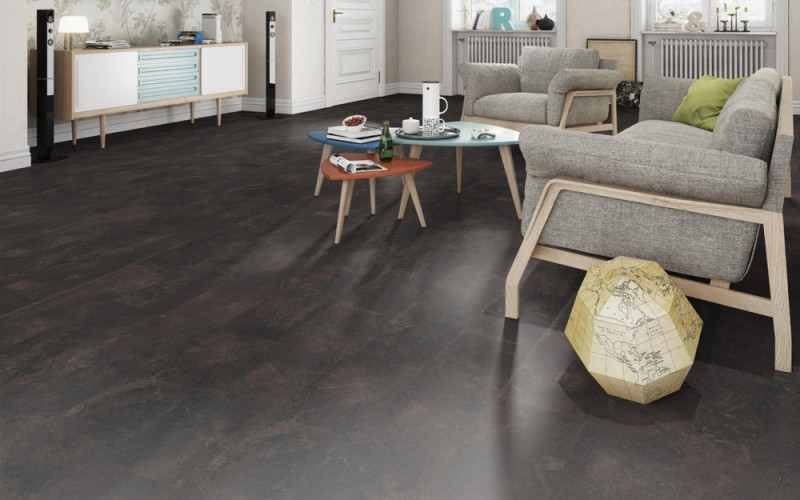 Egger Home Sol design Design+ Pierre noire en aspect Carrelage 4V main product photo
