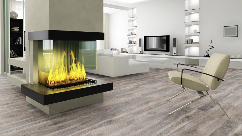 Stratifié Wide Plus Chêne Highland Titane D4796 1 frise 4V Largeur 244mm main product photo