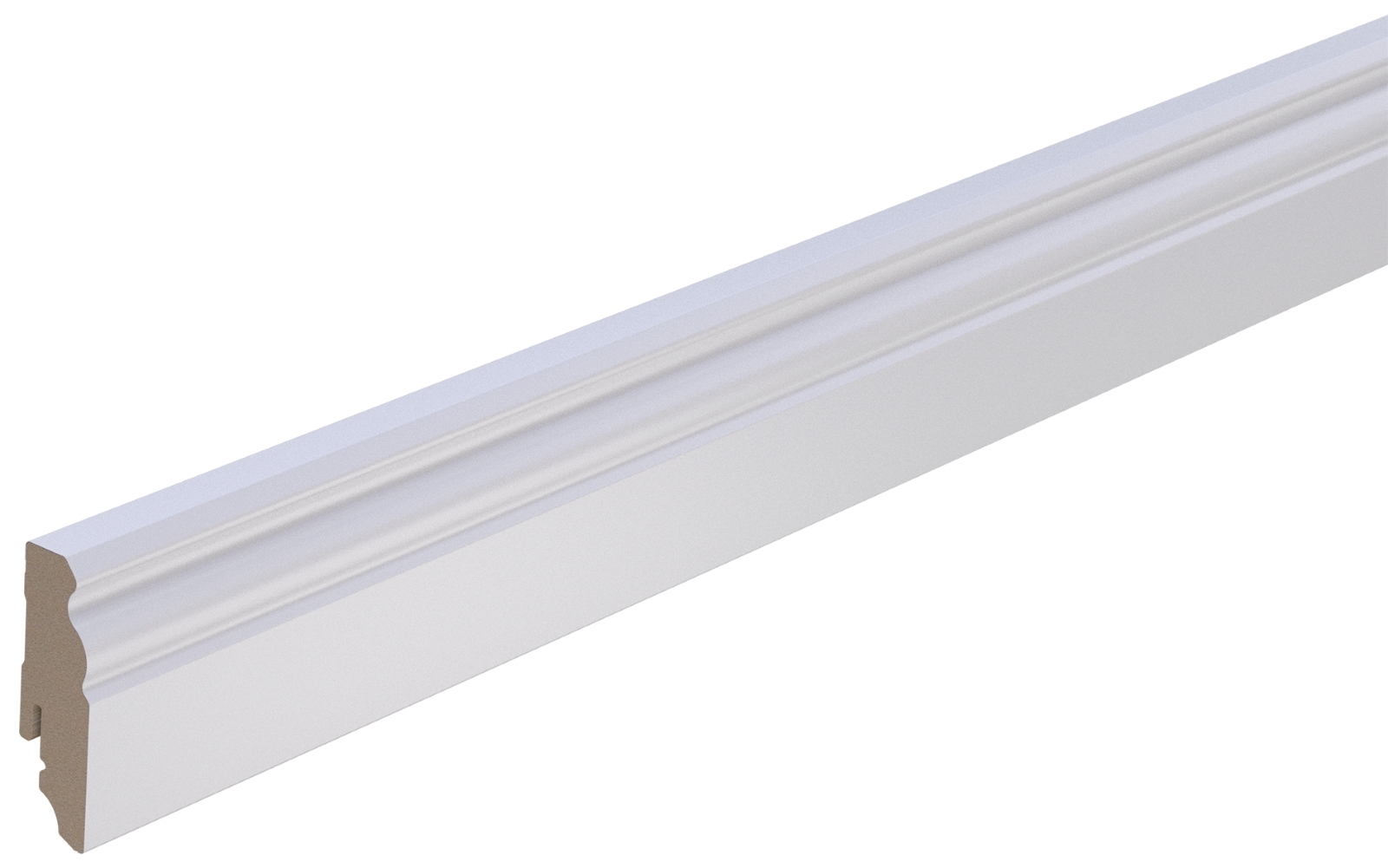 Brebo elegante weiße Sockelleiste Hamburg Profil 6 cm hoch