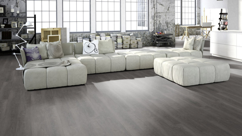 Skaben Vinyl massiv Life Click 55 Vintage Dark Grey Oak 1-strip 4V main product photo