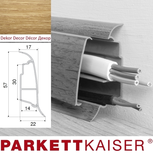 Skirting board QUE Cognac Oak Matt 250 cm main product photo