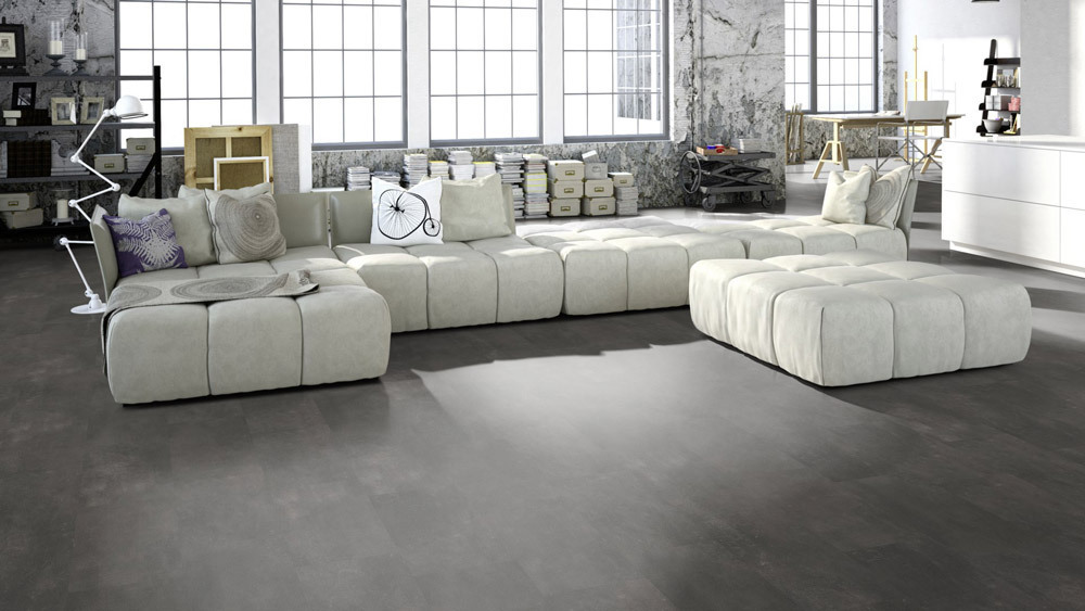 Skaben Klebe Vinylboden massiv Life 30 Zement Holzkohle Fliese zum kleben