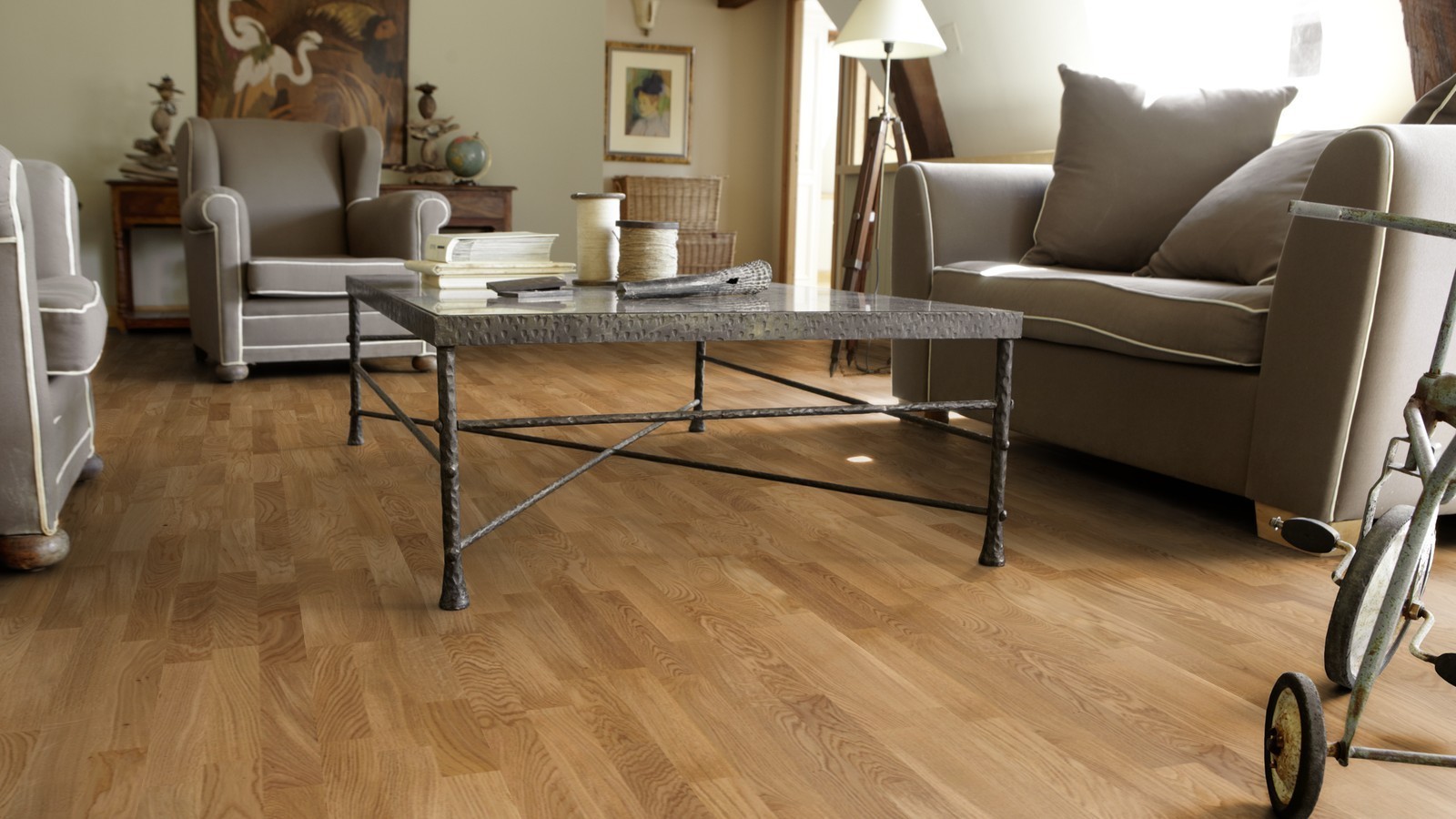 Tarkett Parquet Pure Natur Roble 3-lamas suelo de barco Proteco Natura 14 mm