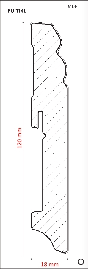 Brebo elegante zócalo blanco perfil Hamburgo 12 cm de altura