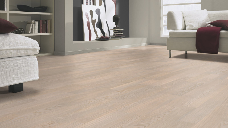 Tarkett Parquet Shade Oak Cotton White 2-strip main product photo