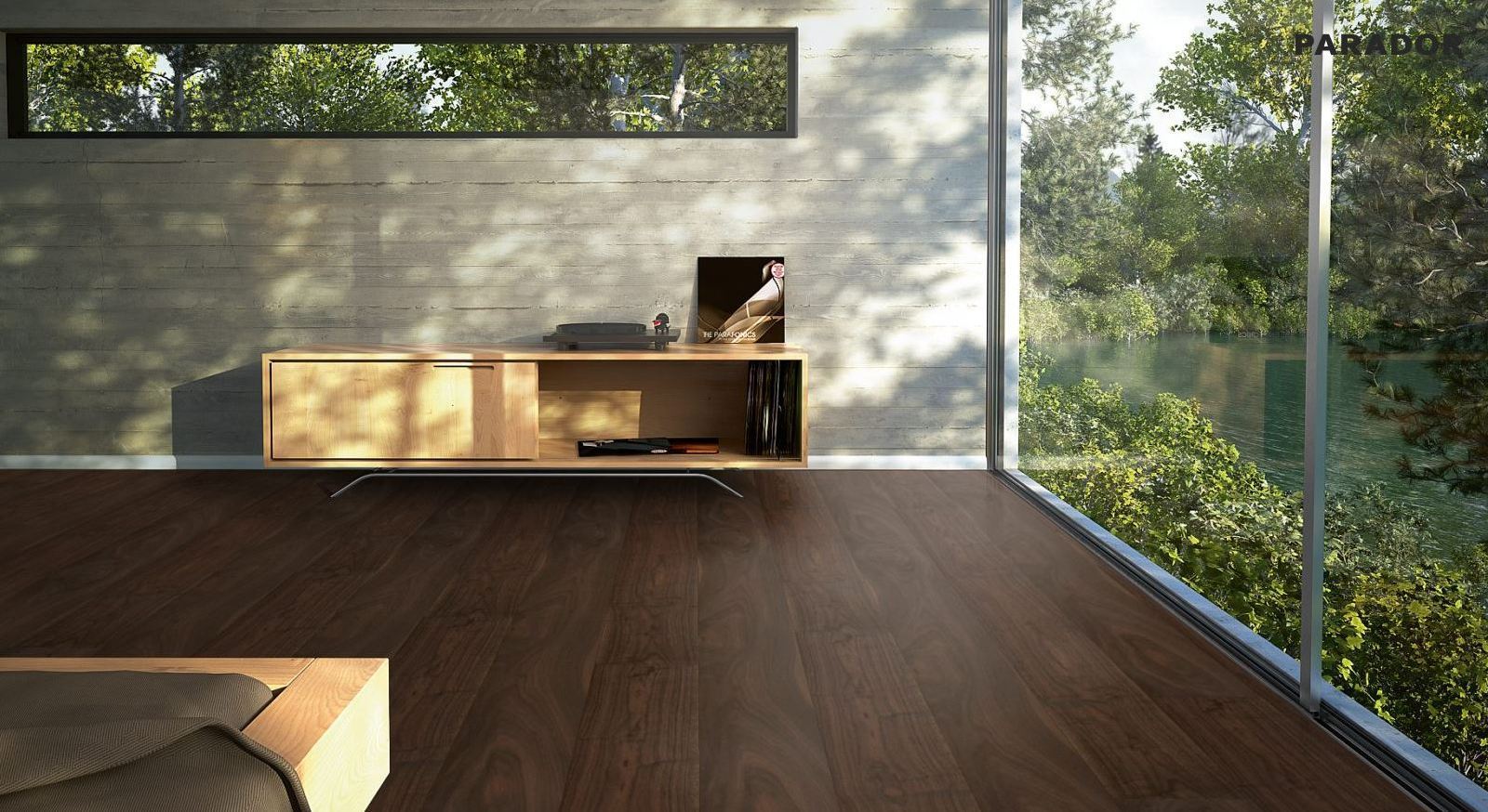 Parador Engineered Wood Flooring Trendtime 4 Living Walnut American Antique Plank 4V