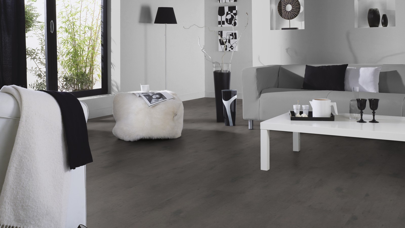 Tarkett Laminate Loft 832 Concrete Dark Tile 4V