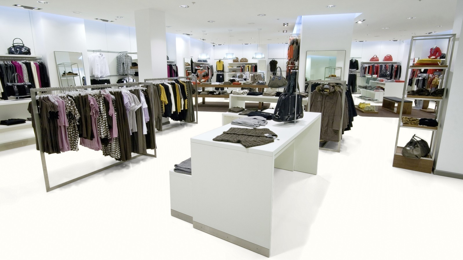 Wineo Laminat Wineo 550 White hochglänzend Fliesen/Steinoptik