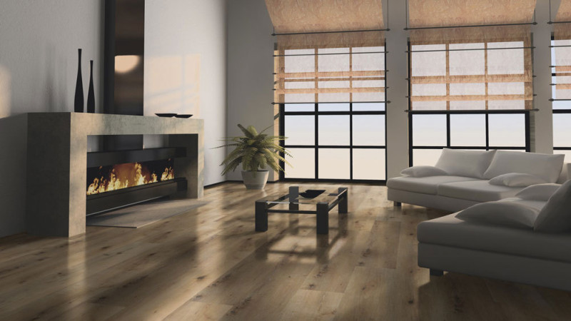 Wineo Vinyl flooring 800 Wood Corn Rustic Oak 1-strip Bevelled edge for clicking in main product photo