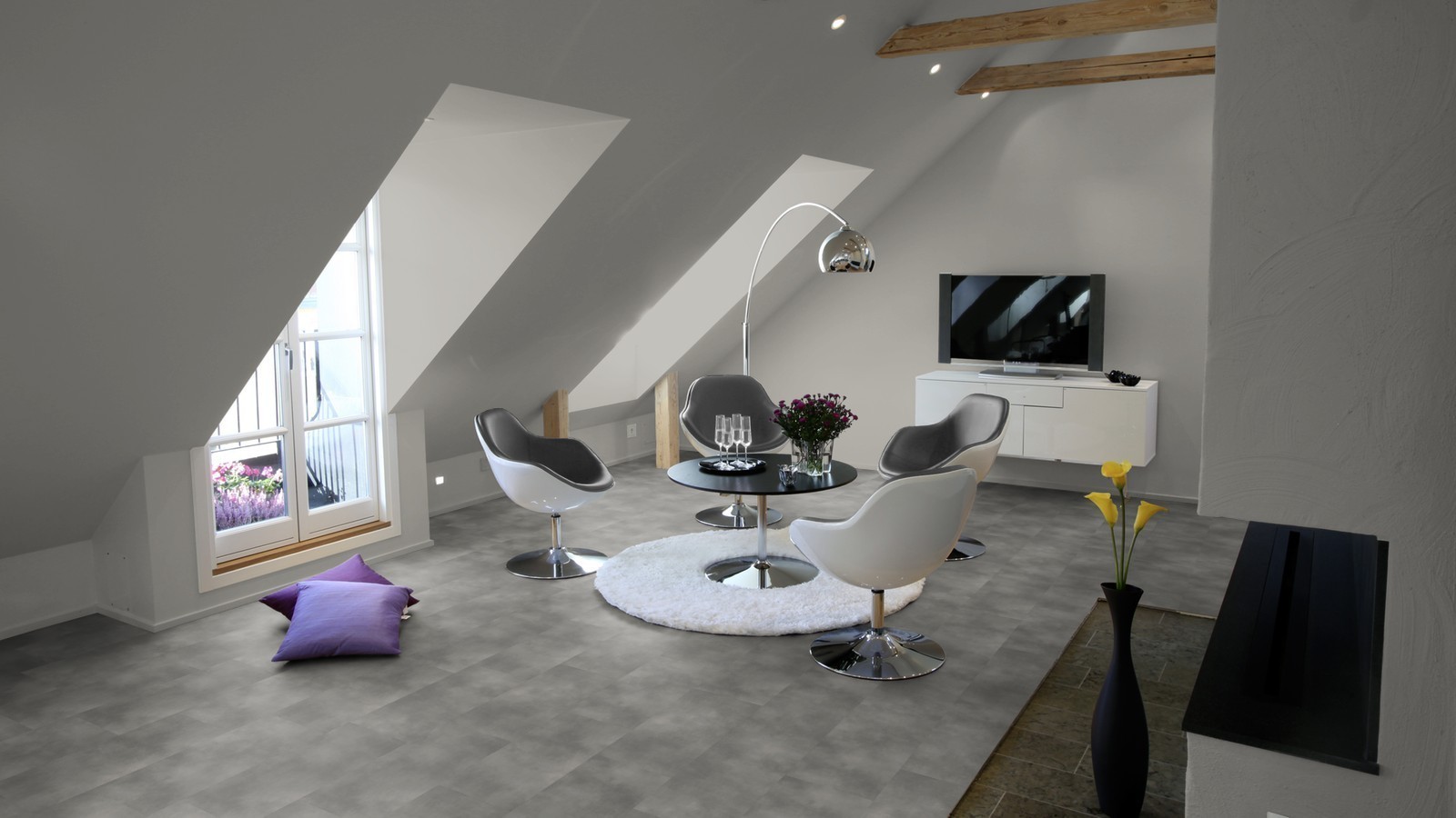 Tarkett Design flooring iD Inspiration Loose-Lay Grey concrete Tile