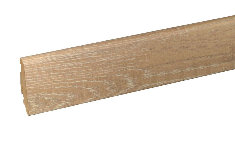 Passende Sockelleiste 6 cm hoch Eiche hellbraun gekalkt FOEI809 240 cm main product photo