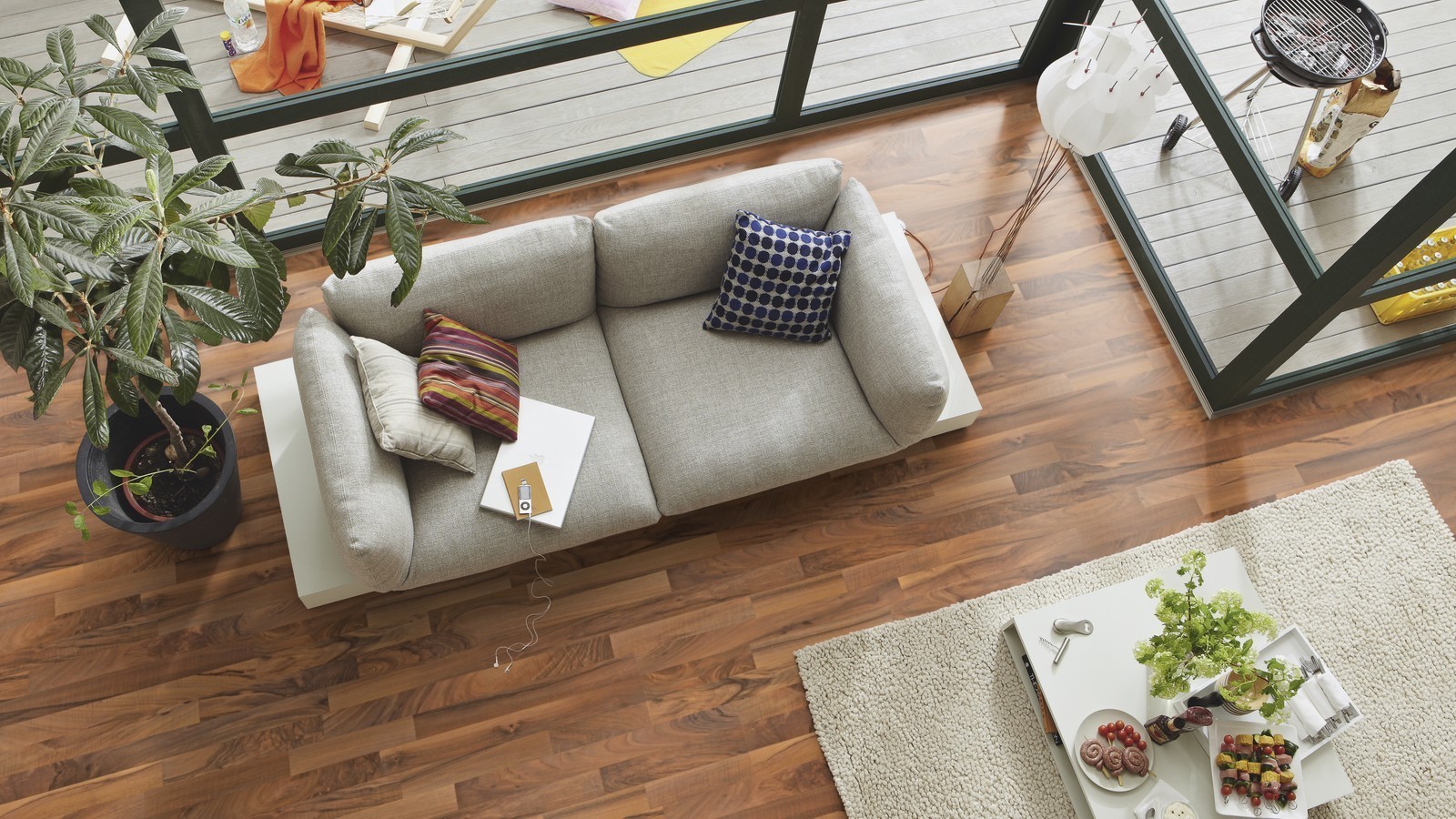 Meister Laminat Premium LC 200 Micala Nussbaum 211 3-Stab-Schiffsboden Raum6