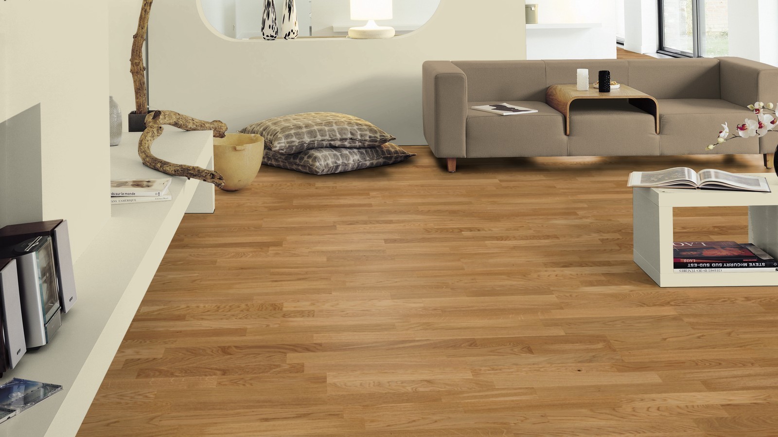 Tarkett Parkett Pure Natur Eiche 3-Stab-Schiffsboden Proteco Lack 14 mm