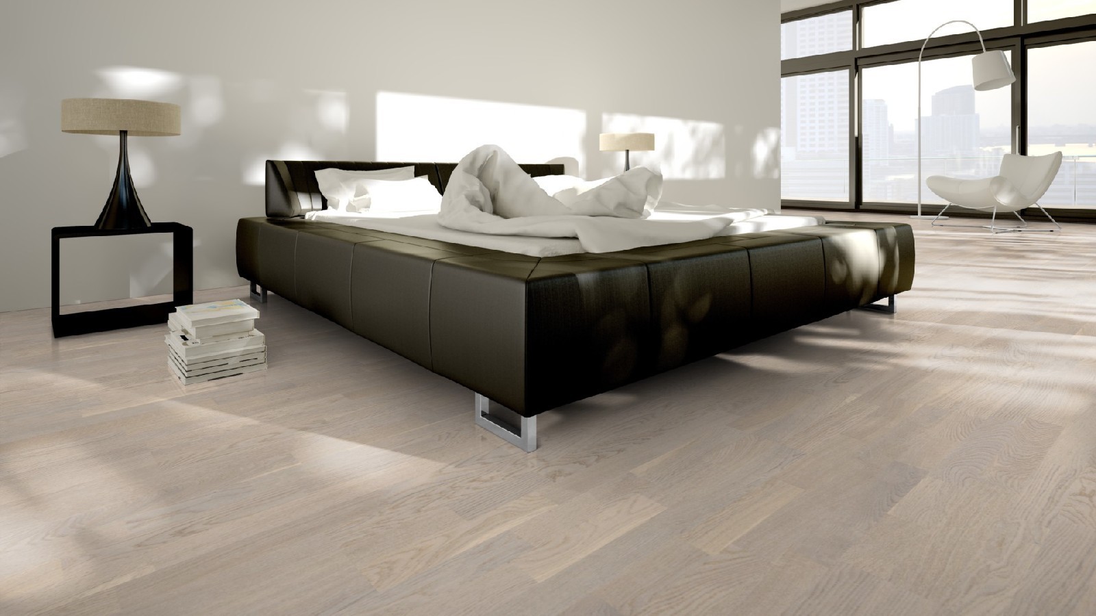 Tarkett Parkett Shade Natur Eiche Cotton white 3-Stab-Schiffsboden