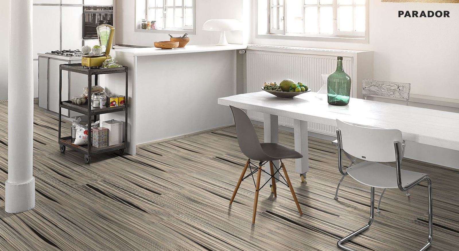 Suelo laminado de Parador Edición Ben Van Berkel Drift gran formato M4V