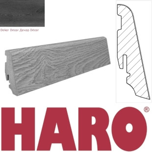 HARO Skirting Board for Laminate 19x58 Oak Contura black